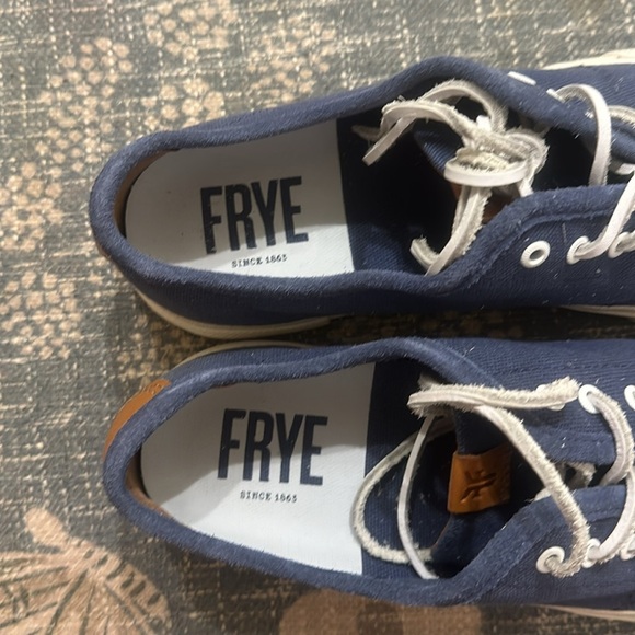 Frye Gia Canvas Low Lace Denim Sneaker - Picture 3 of 5
